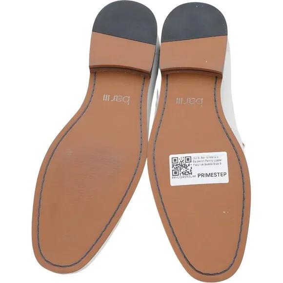 Mens White Penny Loafers Bar III US 9 display picture 1